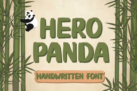 Hero Panda: A Playful Display Font for Creative Branding