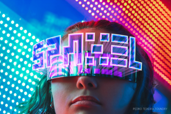 Spaxel: A Retro Futuristic Display Font for Digital Design