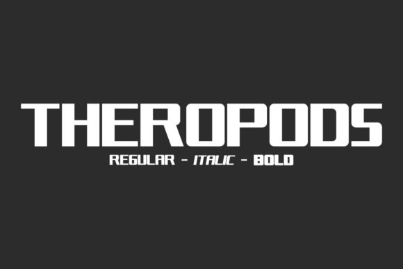 Theropods: A Bold, Robotic Display Font for Crafters